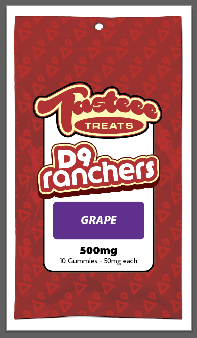 500mg Tasteee Treats D9 Ranchers - Alt view